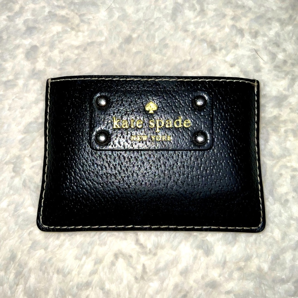 💎Kate Spade Card Holder Black & Pink on Inside